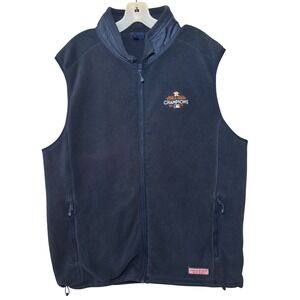 Vineyard Vines Houston Astros Vest XL 2017 World Series Champions Fleece Navy